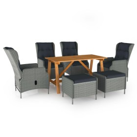 Light Gray 7-Piece Garden Dining Set by vidaXL, Garden sets - Ref: Foro24-3068786, Price: 1,00 €, Discount: %