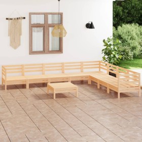 Gartenmöbel-Set 9-teilig aus massivem Kiefernholz von vidaXL, Gartensets - Ref: Foro24-3083109, Preis: 408,99 €, Rabatt: %