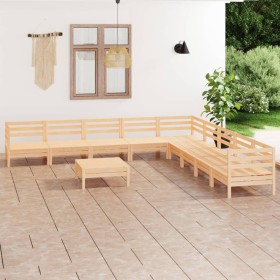 10-piece solid pine wood garden furniture set by vidaXL, Garden sets - Ref: Foro24-3083119, Price: 447,99 €, Discount: %