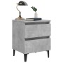 Bedside table made of gray concrete plywood 40x35x50 cm by vidaXL, Nightstands - Ref: Foro24-805877, Price: 49,42 €, Discount: %