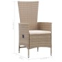 Juego de comedor de jardín 5 piezas beige de vidaXL, Conjuntos de jardín - Ref: Foro24-3068759, Precio: 559,26 €, Descuento: %