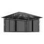 Pavillon mit Moskitonetz Anthrazit LED-Lichtleiste 4x3x2,73m 180g/m² von vidaXL, Zelte und Pavillons - Ref: Foro24-3070317, P...