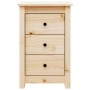 Solid pine wood bedside table 40x35x61.5 cm by vidaXL, Nightstands - Ref: Foro24-813699, Price: 71,99 €, Discount: %