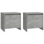 Bedside tables 2 pcs concrete gray engineered wood by vidaXL, Nightstands - Ref: Foro24-809872, Price: 52,99 €, Discount: %