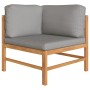 Two-seater garden bench with dark gray cushions by vidaXL, garden benches - Ref: Foro24-3068855, Price: 334,54 €, Discount: %