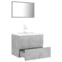 Juego de muebles de baño madera de ingeniería gris hormigón de vidaXL, Muebles de baño - Ref: Foro24-3071679, Precio: 191,99 ...