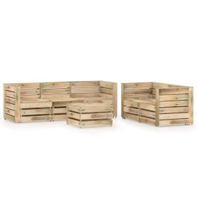 Garden furniture set 6 pieces green impregnated pine wood by vidaXL, Garden sets - Ref: Foro24-3068071, Price: 642,99 €, Disc...