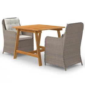 Brown 3-Piece Garden Dining Set by vidaXL, Garden sets - Ref: Foro24-3068716, Price: 379,99 €, Discount: %