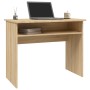 Escritorio madera contrachapada color roble Sonoma 90x50x74 cm de vidaXL, Escritorios - Ref: Foro24-801173, Precio: 61,83 €, ...