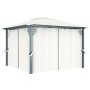 Pavillon mit Vorhang und LED-Lichtleiste cremefarbenes Aluminium 300x300cm von vidaXL, Zelte und Pavillons - Ref: Foro24-3070...