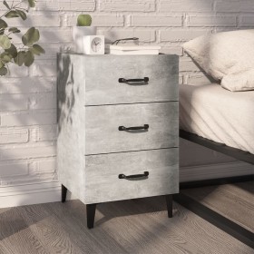 Concrete gray engineered wood bedside table 40x40x66 cm by vidaXL, Nightstands - Ref: Foro24-812091, Price: 59,07 €, Discount: %