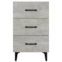 Concrete gray engineered wood bedside table 40x40x66 cm by vidaXL, Nightstands - Ref: Foro24-812091, Price: 58,98 €, Discount: %