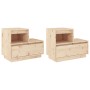 Bedside tables 2 units solid pine wood 60x34x51 cm by vidaXL, Nightstands - Ref: Foro24-814375, Price: 90,16 €, Discount: %