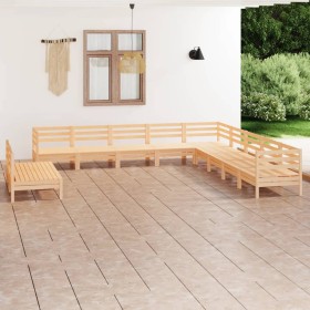 Garden furniture set 11 pieces solid pine wood by vidaXL, Garden sets - Ref: Foro24-3083144, Price: 498,99 €, Discount: %