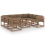 Juego de muebles de jardín 9 piezas con cojines taupe de vidaXL, Conjuntos de jardín - Ref: Foro24-3067496, Precio: 676,00 €,...