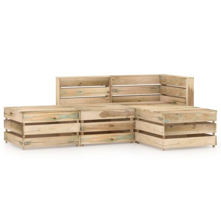 Gartenmöbel-Set 4-teilig grün imprägniertes Kiefernholz von vidaXL, Gartensets - Ref: Foro24-3068057, Preis: 237,50 €, Rabatt: %