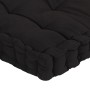 Cushions for floor pallets 4 units black cotton by vidaXL, Cushions for chairs and sofas - Ref: Foro24-3068589, Price: 142,99...