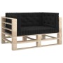 Cushions for floor pallets 4 units black cotton by vidaXL, Cushions for chairs and sofas - Ref: Foro24-3068589, Price: 142,99...