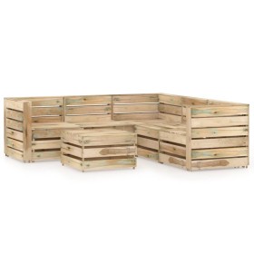 Garden furniture set 6 pieces green impregnated pine wood by vidaXL, Garden sets - Ref: Foro24-3068073, Price: 554,87 €, Disc...