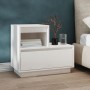 Solid white pine wood bedside table 60x34x51 cm by vidaXL, Nightstands - Ref: Foro24-814376, Price: 61,13 €, Discount: %