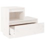 Solid white pine wood bedside table 60x34x51 cm by vidaXL, Nightstands - Ref: Foro24-814376, Price: 61,13 €, Discount: %