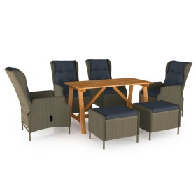 Garden dining set 7 pieces brown by vidaXL, Garden sets - Ref: Foro24-3068787, Price: 1,00 €, Discount: %