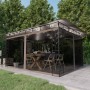 Cenador con mosquitera y tira luz LED taupé 4x3x2,73m 180 g/m² de vidaXL, Carpas y cenadores - Ref: Foro24-3070319, Precio: 3...