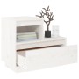 Solid white pine wood bedside table 60x34x51 cm by vidaXL, Nightstands - Ref: Foro24-814376, Price: 61,13 €, Discount: %