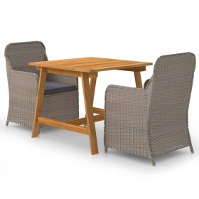 Brown 3-Piece Garden Dining Set by vidaXL, Garden sets - Ref: Foro24-3068715, Price: 359,50 €, Discount: %