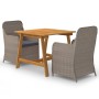 Brown 3-Piece Garden Dining Set by vidaXL, Garden sets - Ref: Foro24-3068715, Price: 356,99 €, Discount: %