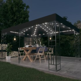 Gazebo with double roof and anthracite LED light strip 3x4 m by vidaXL, Tents and gazebos - Ref: Foro24-3070299, Price: 317,2...