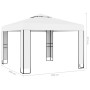 Pavillon mit Doppeldach und weißem LED-Lichtband 3x3 m von vidaXL, Zelte und Pavillons - Ref: Foro24-3070302, Preis: 226,35 €...