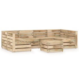 Garden furniture set 7 pieces green impregnated pine wood by vidaXL, Garden sets - Ref: Foro24-3068079, Price: 517,99 €, Disc...