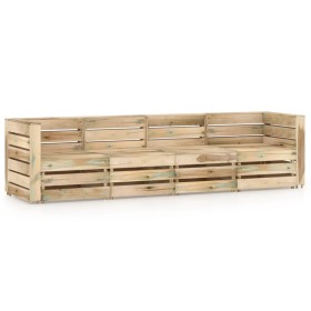 3-Sitzer-Gartensofa aus grün imprägniertem Kiefernholz von vidaXL, Gartensets - Ref: Foro24-3068059, Preis: 343,13 €, Rabatt: %