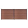 Set de panel de valla WPC marrón 353x146 cm de vidaXL, Paneles de vallas - Ref: Foro24-3070451, Precio: 678,24 €, Descuento: %