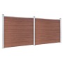 Set de panel de valla WPC marrón 353x146 cm de vidaXL, Paneles de vallas - Ref: Foro24-3070451, Precio: 678,24 €, Descuento: %