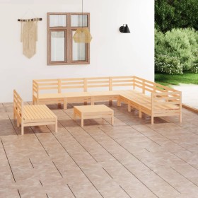 Gartenmöbel-Set 10-teilig aus massivem Kiefernholz von vidaXL, Gartensets - Ref: Foro24-3083129, Preis: 447,99 €, Rabatt: %