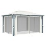 Gazebo with curtain and LED light strip cream aluminum 400x300 cm by vidaXL, Tents and gazebos - Ref: Foro24-3070335, Price: ...