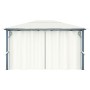 Gazebo with curtain and LED light strip cream aluminum 400x300 cm by vidaXL, Tents and gazebos - Ref: Foro24-3070335, Price: ...