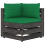 4-piece garden furniture with gray impregnated wood cushions by vidaXL, Garden sets - Ref: Foro24-3068209, Price: 300,37 €, D...