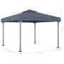 Gazebo with anthracite aluminum LED strip lights 300x300 cm by vidaXL, Tents and gazebos - Ref: Foro24-3070343, Price: 370,15...