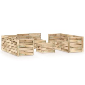 Gartenmöbel-Set 9-teilig grün imprägniertes Kiefernholz von vidaXL, Gartensets - Ref: Foro24-3068081, Preis: 821,98 €, Rabatt: %