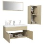 Juego de muebles de baño madera de ingeniería roble Sonoma de vidaXL, Muebles de baño - Ref: Foro24-3071021, Precio: 106,99 €...