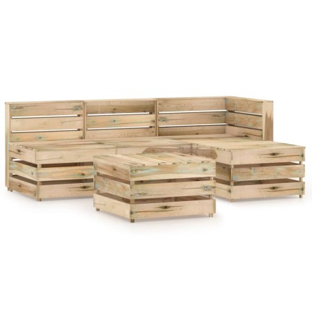 Garden furniture set 5 pieces green impregnated pine wood by vidaXL, Garden sets - Ref: Foro24-3068061, Price: 292,20 €, Disc...