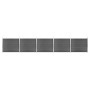 Black WPC fence panel set 872x146 cm by vidaXL, fence panels - Ref: Foro24-3070462, Price: 1,00 €, Discount: %