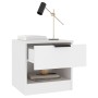 White plywood bedside table by vidaXL, Nightstands - Ref: Foro24-811250, Price: 41,89 €, Discount: %