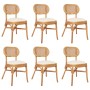 Linen dining chairs 6 units by vidaXL, dining chairs - Ref: Foro24-3071723, Price: 536,13 €, Discount: %