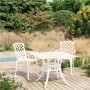 Bistrotisch und Stühle 3 Stück Aluminiumguss weiß von vidaXL, Gartensets - Ref: Foro24-3070588, Preis: 490,36 €, Rabatt: %