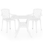 Mesa y sillas de bistró 3 piezas aluminio fundido blanco de vidaXL, Conjuntos de jardín - Ref: Foro24-3070588, Precio: 490,36...