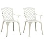 Bistro table and chairs 3-piece set, white cast aluminum by vidaXL, Garden sets - Ref: Foro24-3070588, Price: 490,36 €, Disco...